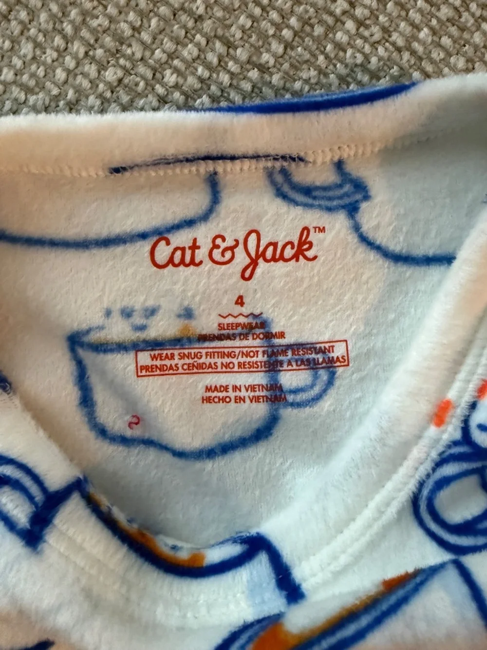 NWT Target Cat & Jack Children Pajama Set; Sz 4